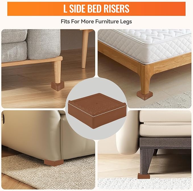 Furniture Risers, 4 Pack Bed Risers - Image 3
