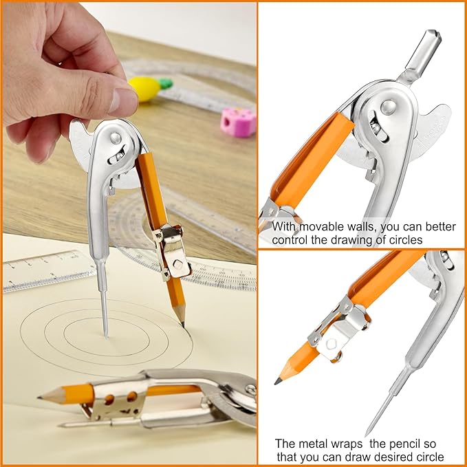 60 Pieces Geometry Math Set Compass - Image 3