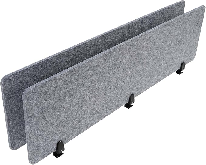 ReFocus Raw Clamp-On Acoustic Desk Divider Mounted Privacy Panel Set – Reduce by HAOREBAIYU