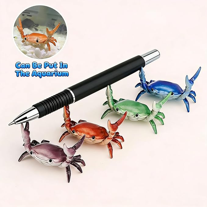 Desk Crab Pen Holder, Cute Weightlifting Crab Pencil Holder - Image 8