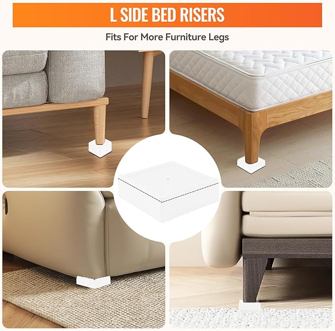 shouwuhho Furniture Risers, 4 Pack Bed Risers - Image 3