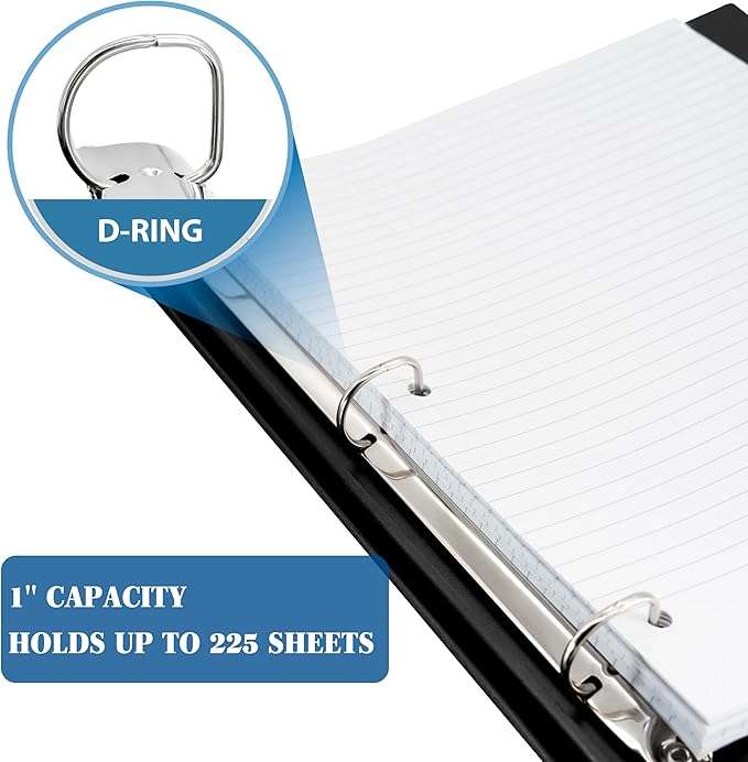INFUN 1 INCH Telescoping 3 Ring Binder - Image 4
