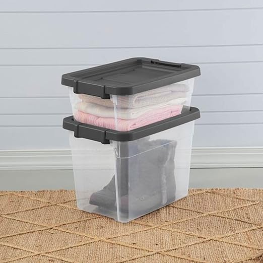 Sterilite 24-Pack Modular Stacker Box, Durable Clear Plastic Storage Bins - Image 7