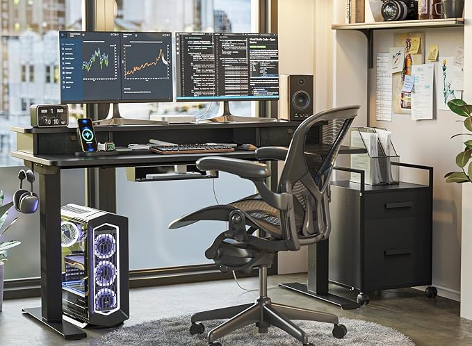 FEZIBO 55 x 24 Inch Height Adjustable Electric Standing Desk - Image 7