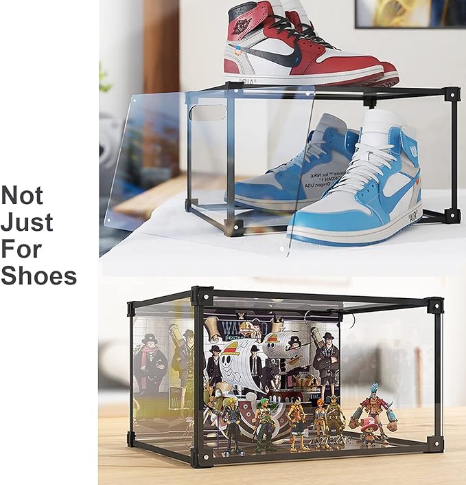 KOKOIN Magnetic Side Open Transparent Plastic Storage Shoe Box Clear Shoe - Image 5