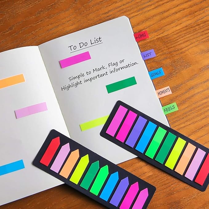 KICNIC 1500 Pieces Page Markers Sticky Index Tabs, Arrow Flag Tabs Self Adhesive - Image 2