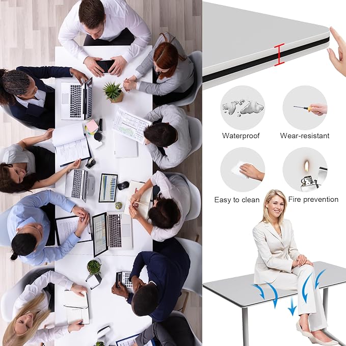 WYMHYZ Conference Table Flip Top Mobile Conference Room Tables, Folding - Image 6