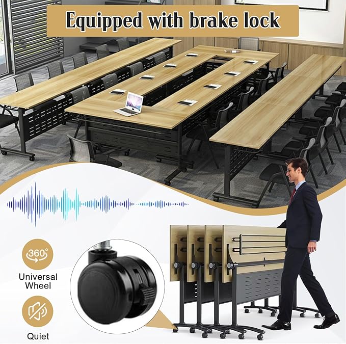 Conference Table, 55.1''Folding Conference Room Table - Image 4