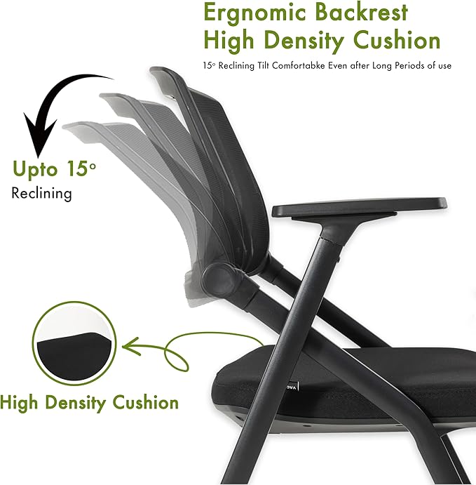 VACYOVKE 20 Pack Folding Chairs Capacity Portable Nesting Commercial Seat - Image 4