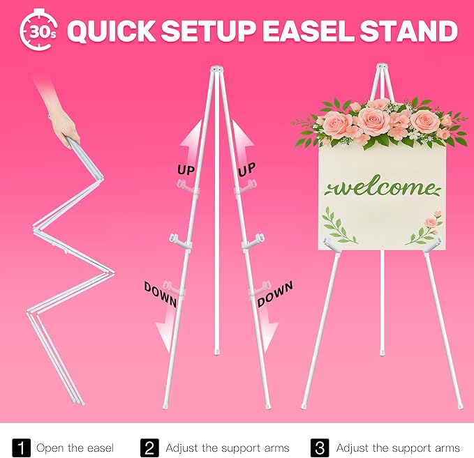 VAIIGO 3 Pack White Easel Stand - Image 3