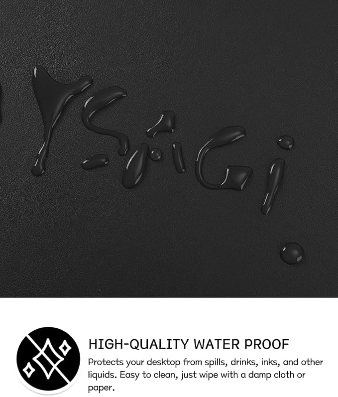 YSAGi Non-Slip Leather Desk Pad L Size, Waterproof Laptop Computer Desk - Image 4