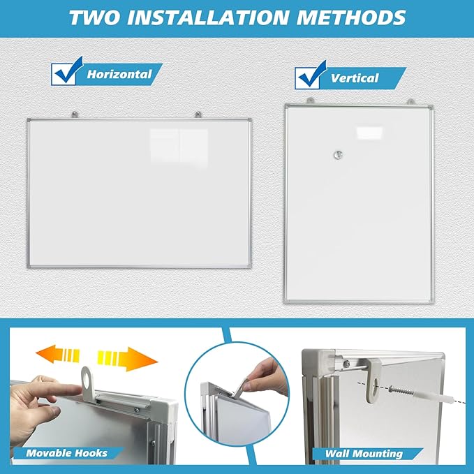 Magnetic Writeboard 18X24 Dry Erase Board Hanging & Wall Mounted Whiteboard S - Image 3