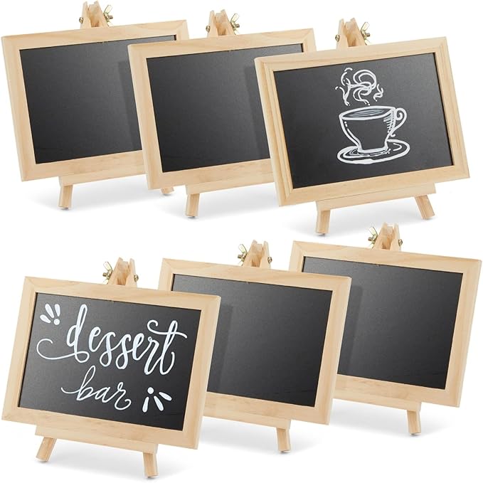 Juvale Wood-Framed Mini Chalkboard Signs by Juvale