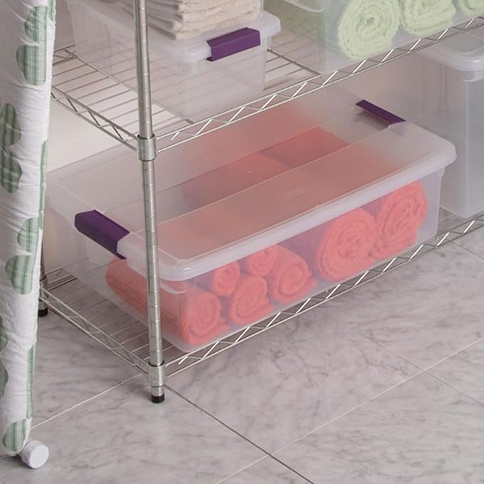 Sterilite 6-Pack 32 Quart ClearView Latch Box, Stackable Organizer Bins - Image 5