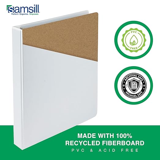 Samsill 0.5 Inch 3 Ring Binder, Made in USA, Economy Round Ring, 100 Sheet - Image 5