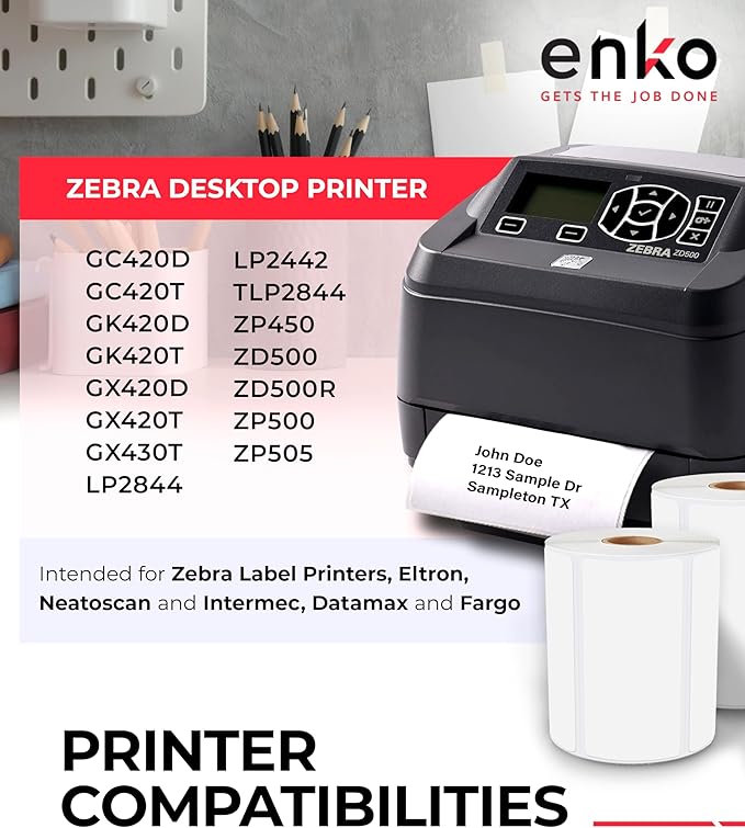 enKo 4" x 2" Labels for Zebra Desktop Printers - Image 3