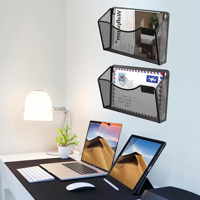 Gawerk 6 Pack Wall File Organizer, Mesh Hanging Metal Vertical Wall Mounted - Image 5