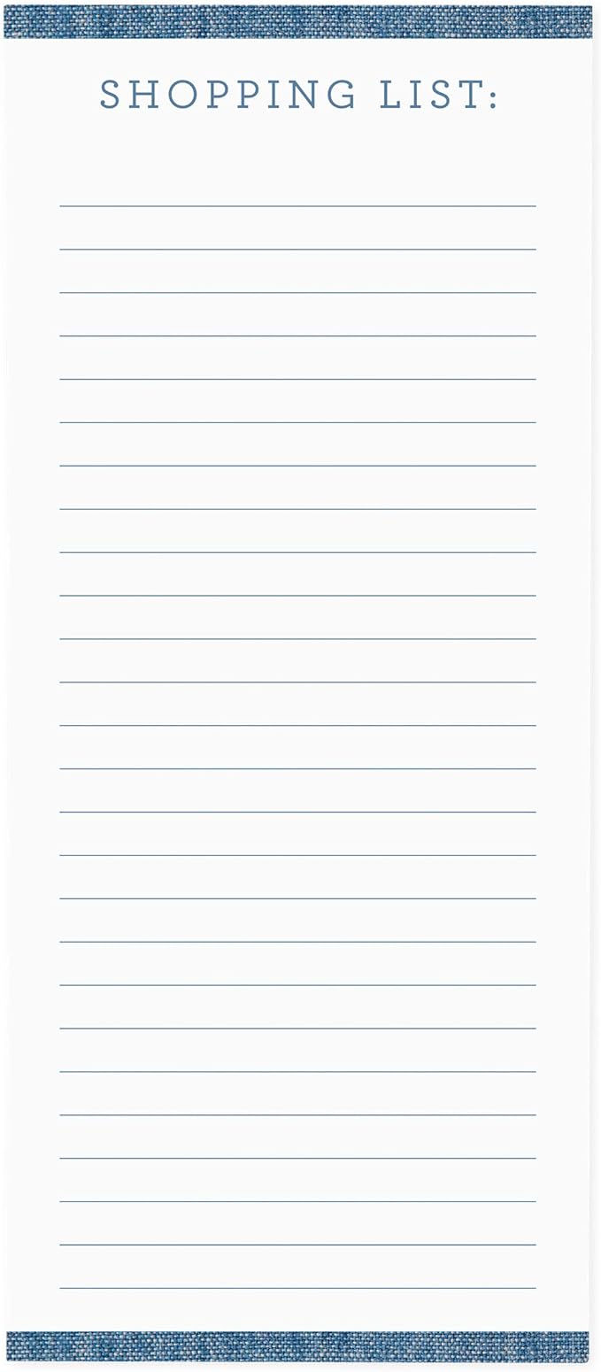 Graphique Magnetic Notepad, Chambray – 100 Sheets, 4” x 9.25” x .5” – Front Says by GraphiquedeFrance