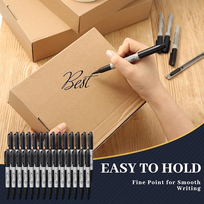 Thenshop 500 Pack Black Permanent Markers Bulk - Image 4