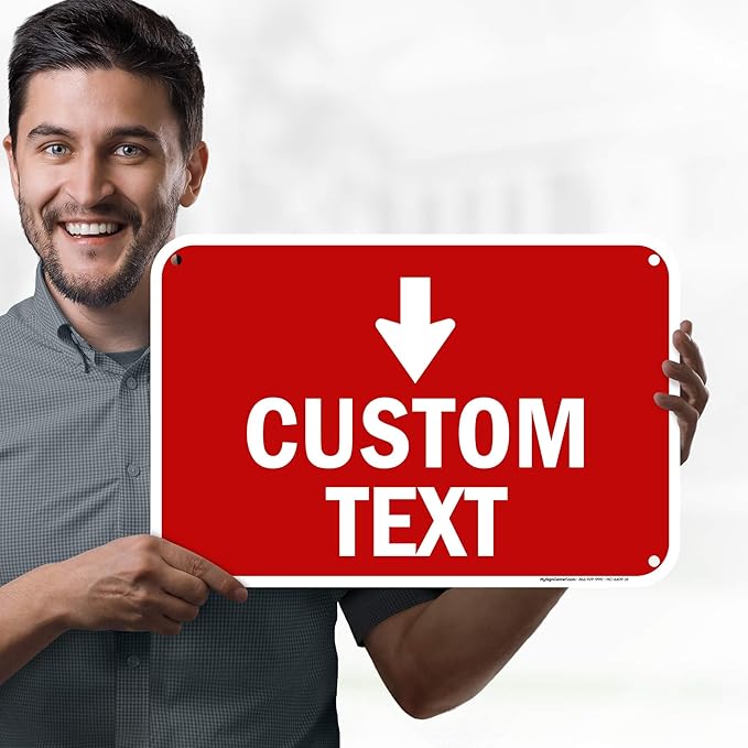 Custom Arrow, Custom Directional Sign, Down Arrow, 12x18 Inches, 55 mil thick - Image 2