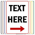 Custom Arrow, Custom Directional Sign, Right Arrow, 7x10 Inches, 55 mil thick by MySignCenter