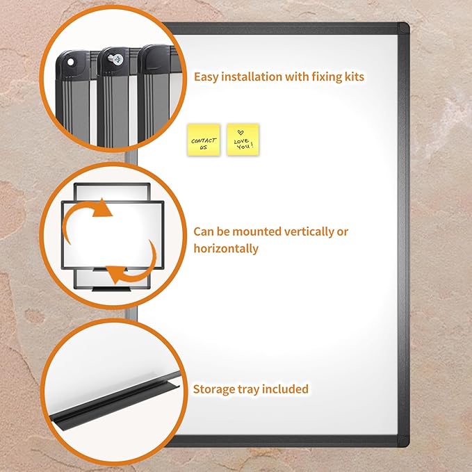 VIZ-PRO Magnetic Dry Erase White Board, 36 X 24 Inches - Image 4