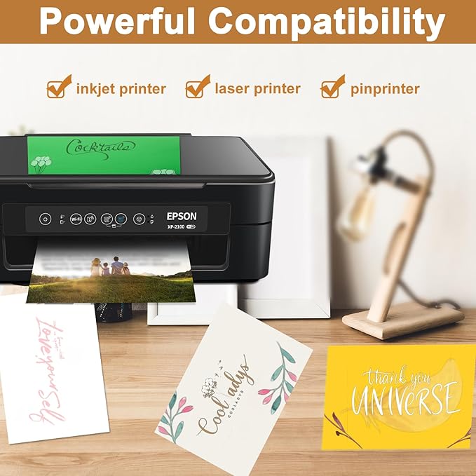 Silunkia 120 Sheets Cream Shimmer Cardstock 8.5 x 11 Off White Paper, - Image 5