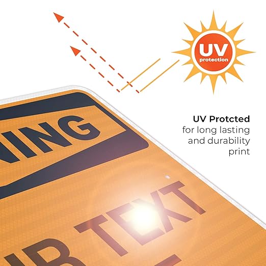 Custom Warning Sign, OSHA Sign, 24x30 Inches, 3M EGP Reflective .080 Aluminum - Image 7