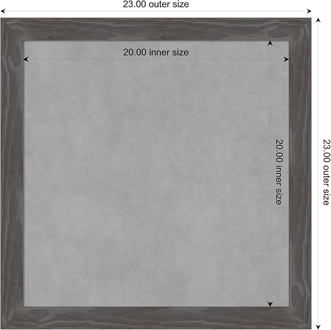 Amanti Art Grey Framed Magnetic Board 23x23 Medium Vision Board - Image 4