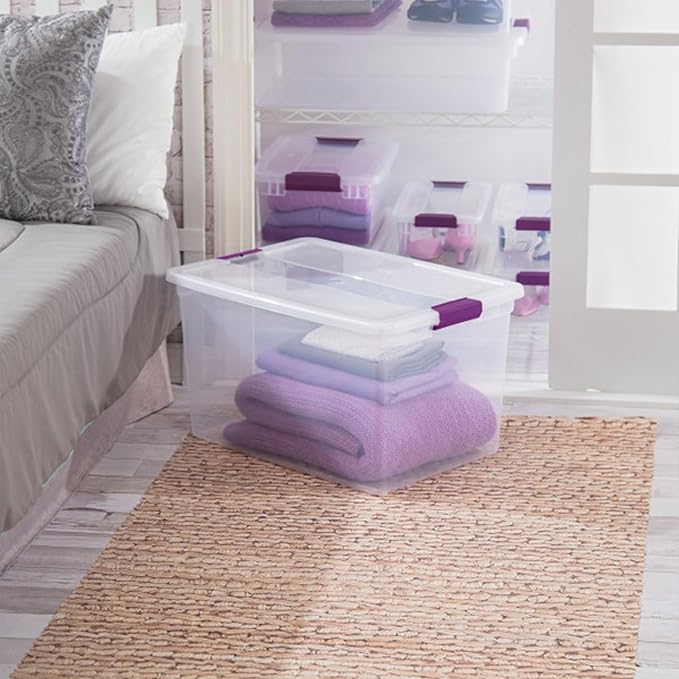 Sterilite 18-Pack 66 Quart Clearview Latch Box, Stackable Organizer Bins - Image 4