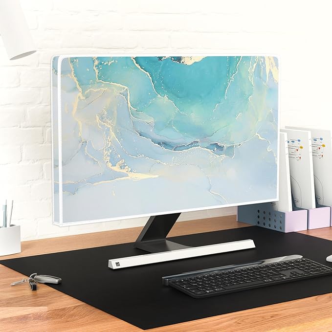 Baocicco Blue Green Marble TV Display Screen Cover 58, 60 Inch Creative - Image 6