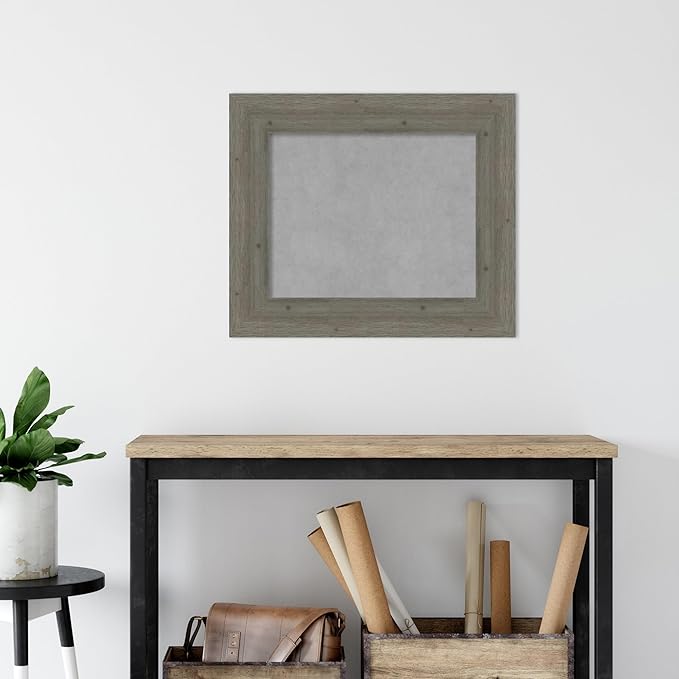 Amanti Art Grey Framed Magnetic Board 23x27 Small Vision Board - Image 5