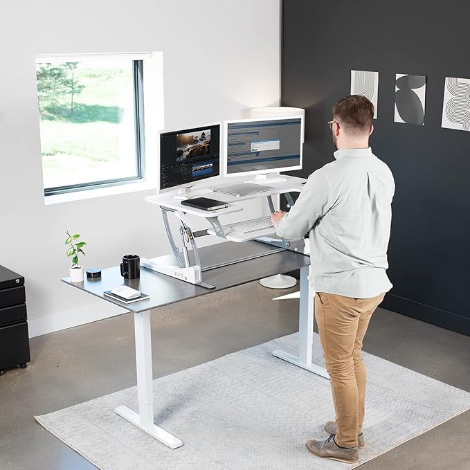 VIVO 36 inch Height Adjustable Stand Up Desk Converter, V Series, Quick Sit to - Image 3