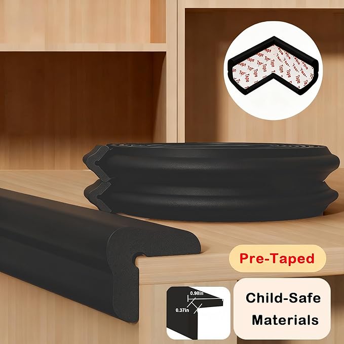 Baby Proof Corners and Edges Protector 20ft Edge+8 Corner Guard, Fireplace Baby - Image 3