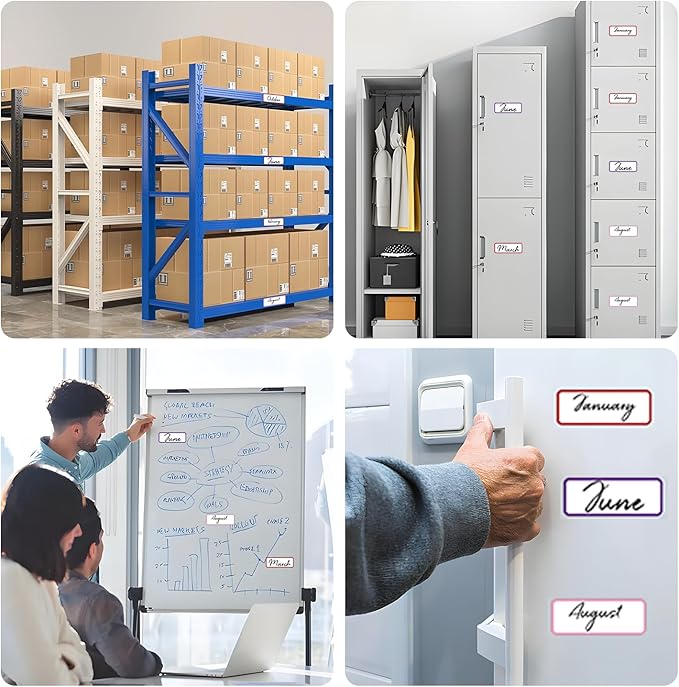 54pcs Magnetic Dry Erase Labels，Magnets Sticker，11 Colors Reusable Erasable - Image 6