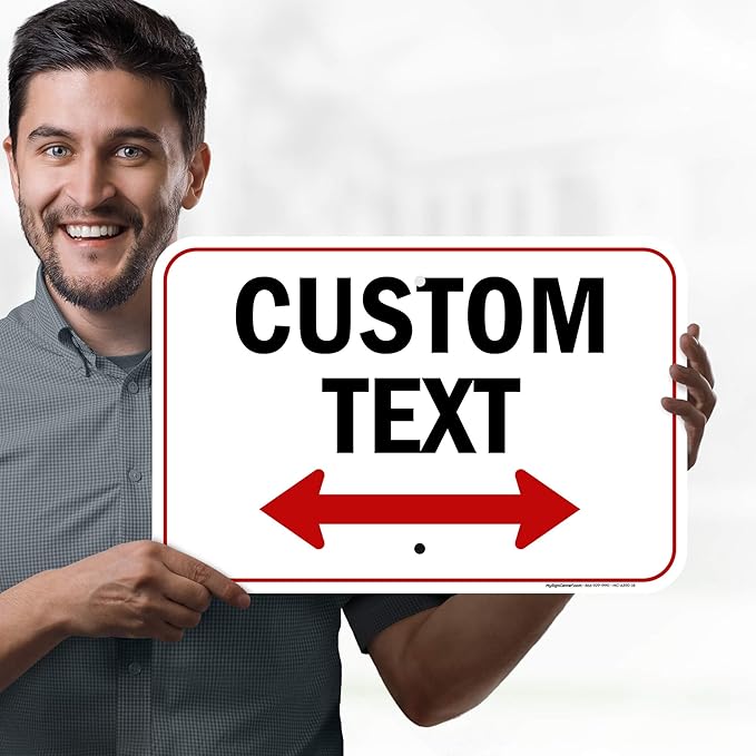 Custom Arrow, Custom Directional Sign, Two Way Arrow, 12x18 Inches, Rust Free - Image 2