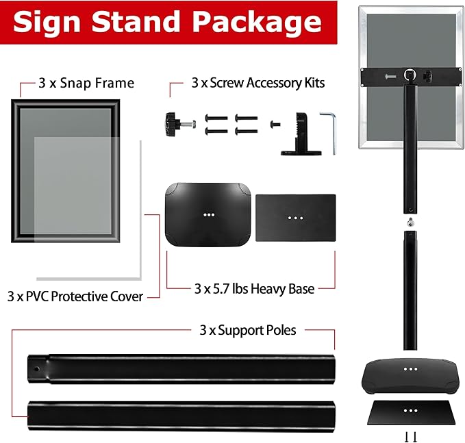 VAIIGO Heavy Duty Sign Holder Stand 11x17 Inch - Image 8