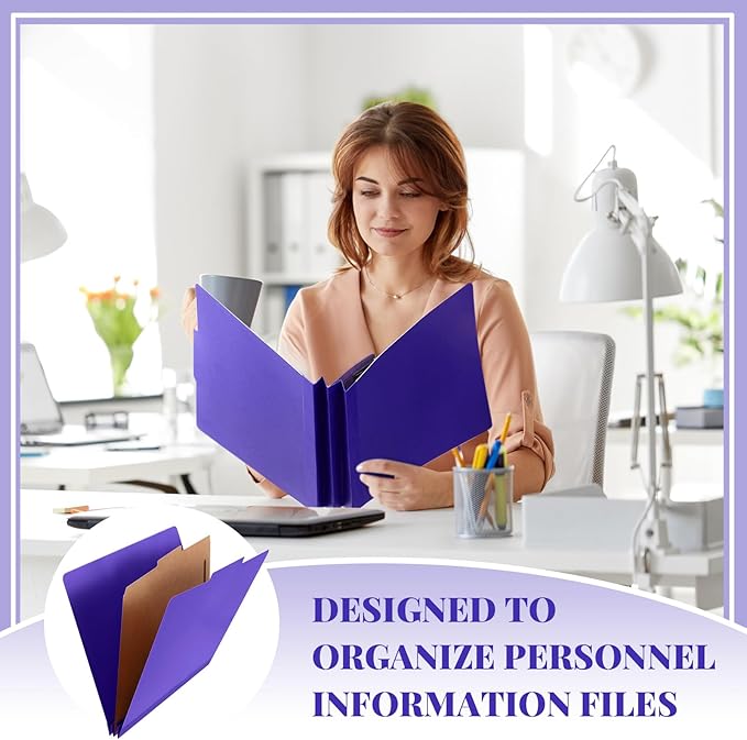Skyygemm 24 Pcs Classification Folders Letter Size, 1 Divider Pressboard File - Image 5