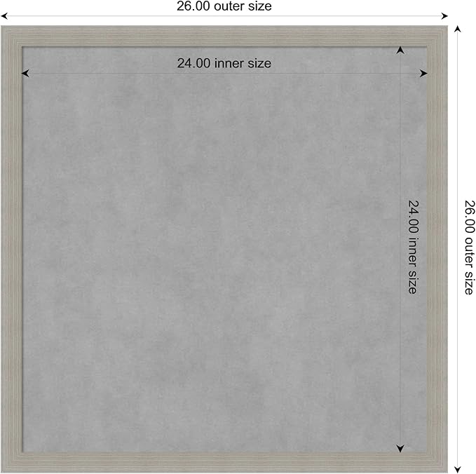 Amanti Art Grey Framed Magnetic Board 26x26 Medium Vision Board - Image 4