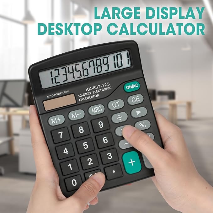2 Pack Calculator Bulk, 12 Digits Calculators Desktop - Image 6