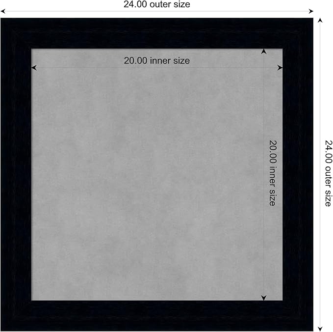 Amanti Art Black Framed Magnetic Board 24x24 Medium Vision Board - Image 4