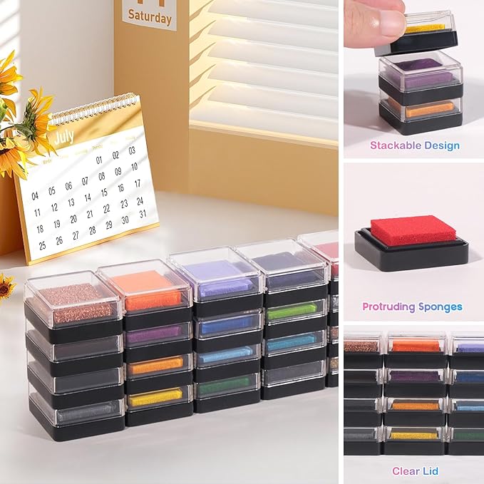 CraftyManor Mini 8 Color Pigment Ink Pads - Image 5