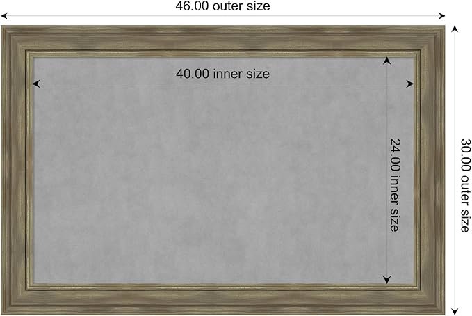 Amanti Art Grey Framed Magnetic Board 30x46 Large Vision Board - Image 3