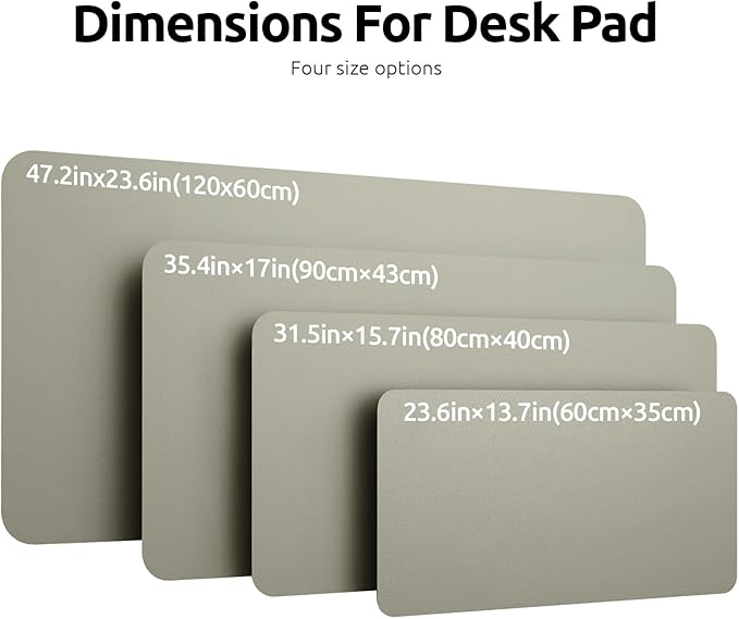 YSAGi Leather Desk Pad Protector, Office Desk Mat, Large Mouse Pad, Non-Slip PU - Image 4