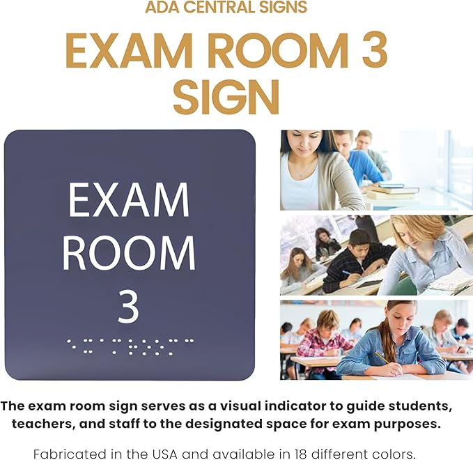 6" X6" Exam Room 3 Sign - Image 6