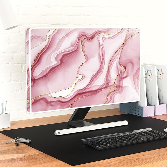 Baocicco Gold Pink Marble Waterproof TV Display Screen Cover 70 Inch TV - Image 6