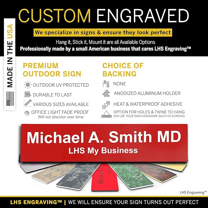 Custom Name Plate with Choice of Mounting - Image 2