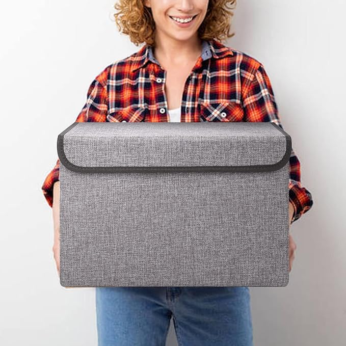 Bagnizer Large 17" 42 Quarts Collapsible Stackable Storage Bins - Image 5