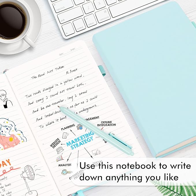 feela 5 Pack Notebooks Journals Bulk, Hardcover Notebook Classic Ruled Lined - Image 4