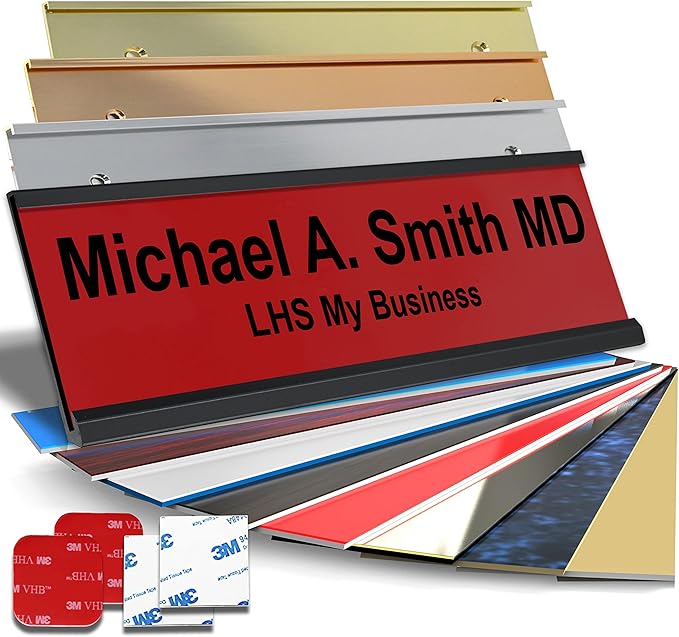 Personalized Name Plate with Choice of Mounting Holders by LHS+My+Business